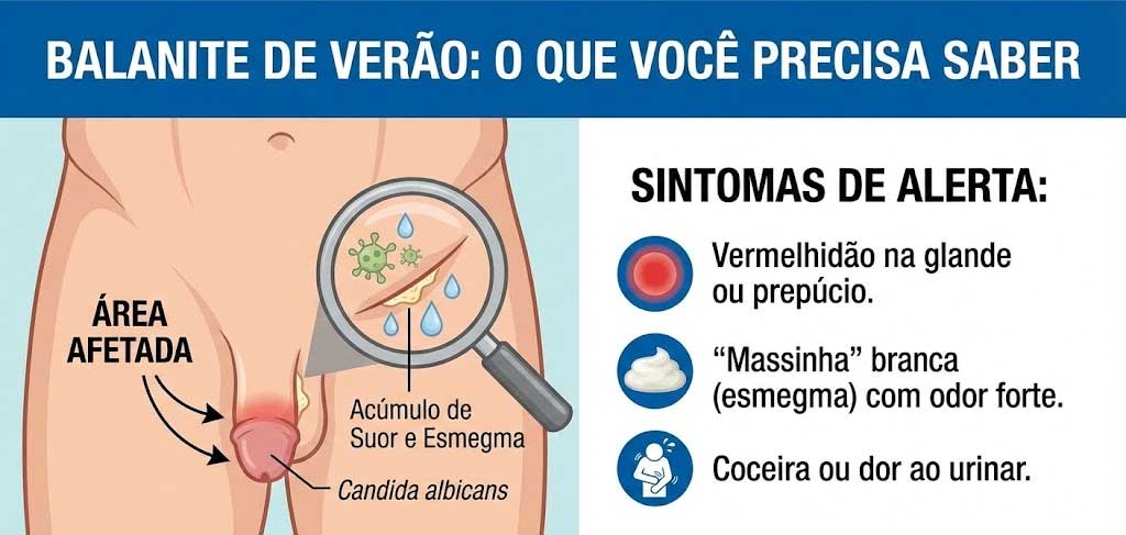 balanite verão