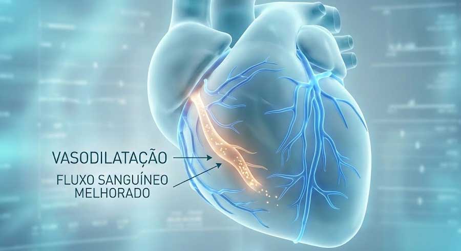 vasodilatação coração tadalafila