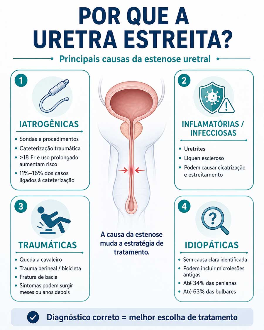 causas do estritamento de uretra